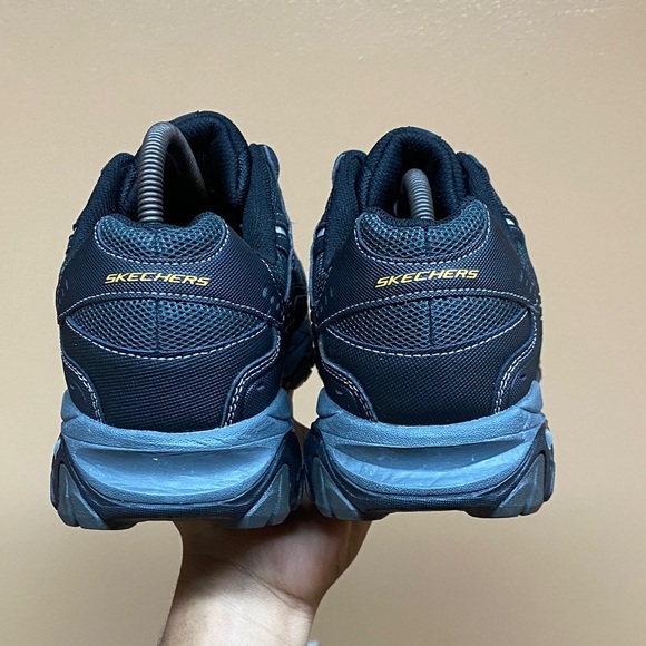 Skechers After Burn Memory Fit Black / Charcoal Size 10 Extra Wide - Picture 13 of 17